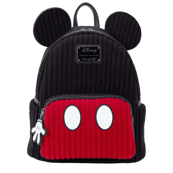 Loungefly Handbags - NEW Loungefly Mickey Mouse Exclusive Plush Corduroy Cosplay Mini Backpack